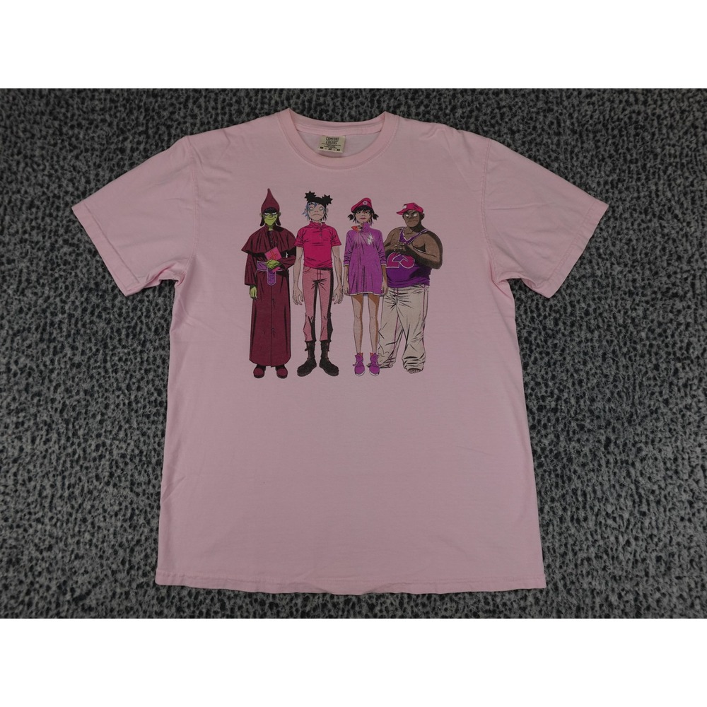 Gorillaz Graphic Tee Mens Medium Pink 2022 North America Tour Comfort Colors